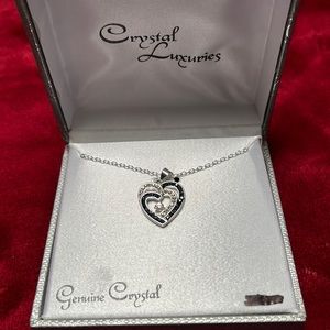 Crystal sapphire and diamond necklace